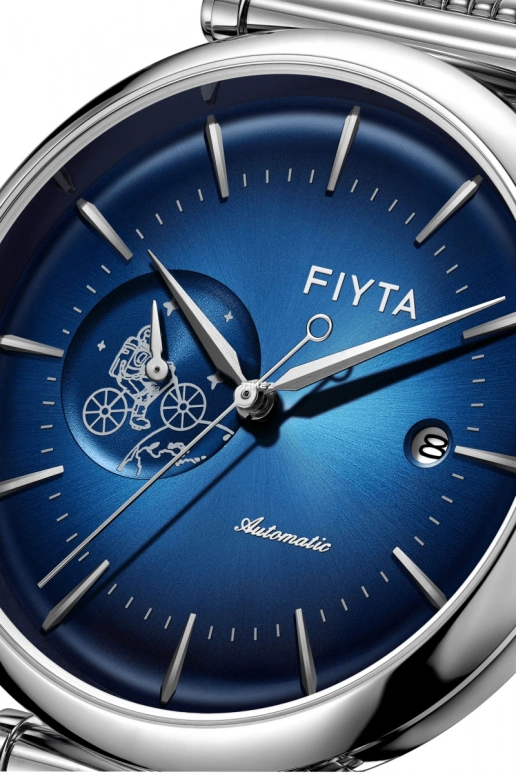 FIYTA,IN 41.50mm,41.50mm,Stainless Steel,Blue,Automatic,Day,Sapphire,GA850013,GA850013.WLW
