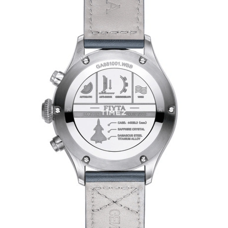 FIYTA,Mach 44mm,44mm,Stainless Steel,Grey,Automatic,Chronograph,Day,Anti-magnetic,GA881001,GA881001.WBB