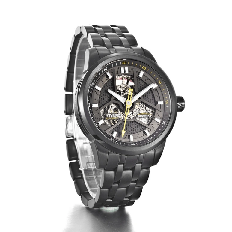 FIYTA,Extreme 42mm,42mm,Stainless Steel,Black,Automatic,Sapphire,Crystal Glass,Round,GA8466,GA8466.BBB