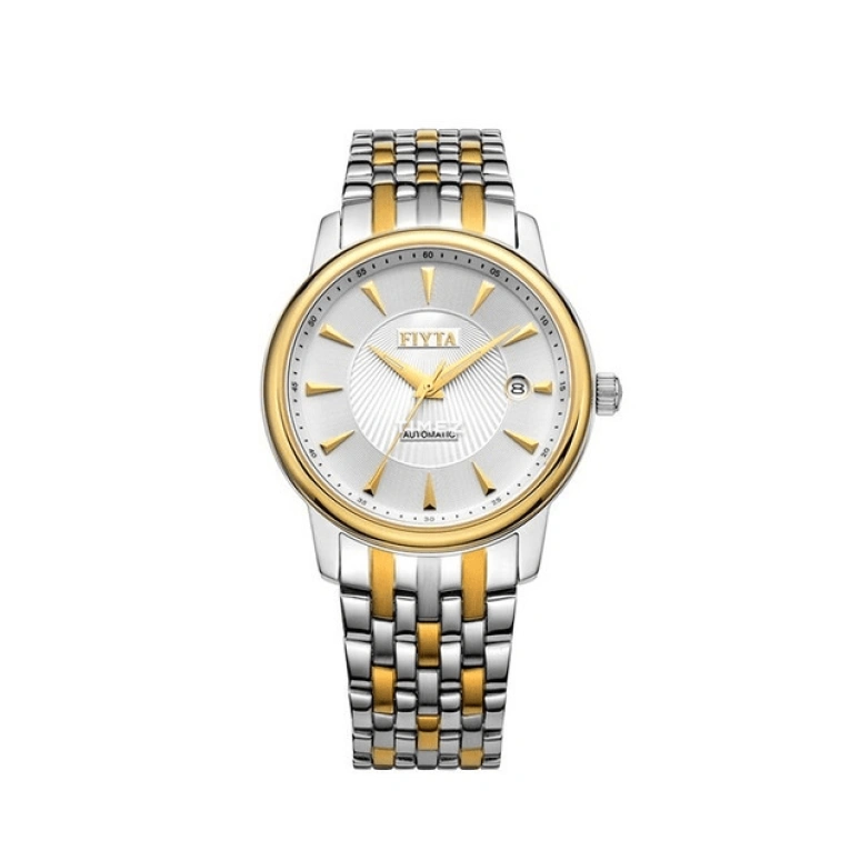 FIYTA,Classic 38mm,38mm,Stainless Steel,Silver,Automatic,Day,Sapphire,Glass,TGA068,TGA068.TWT