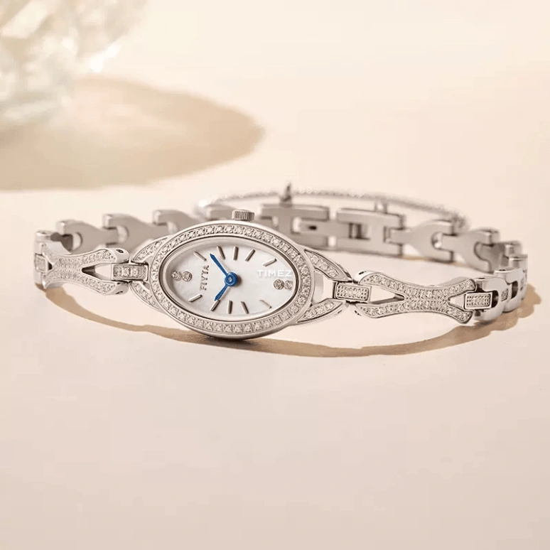 FIYTA,Exquisite 14mm,14mm,Stainless Steel,White,Quartz,Sapphire,Glass,Oval,L595,L595.WWWH
