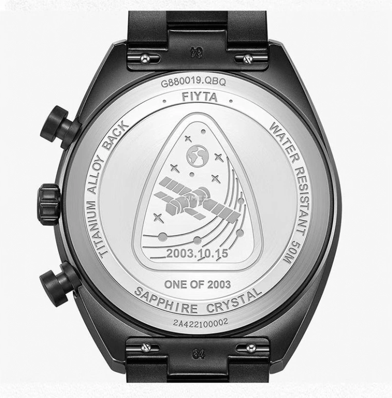 FIYTA,Aeronuatics 40.50mm,40.50mm,Stainless Steel,Black,Quartz,Chronograph,Day,G880020,G880020.WBW