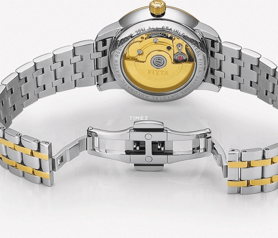 FIYTA,Kanon 40mm,40mm,Stainless Steel,Silver,Grey,Automatic,Day,Sapphire,GA802055,GA802055.TWT