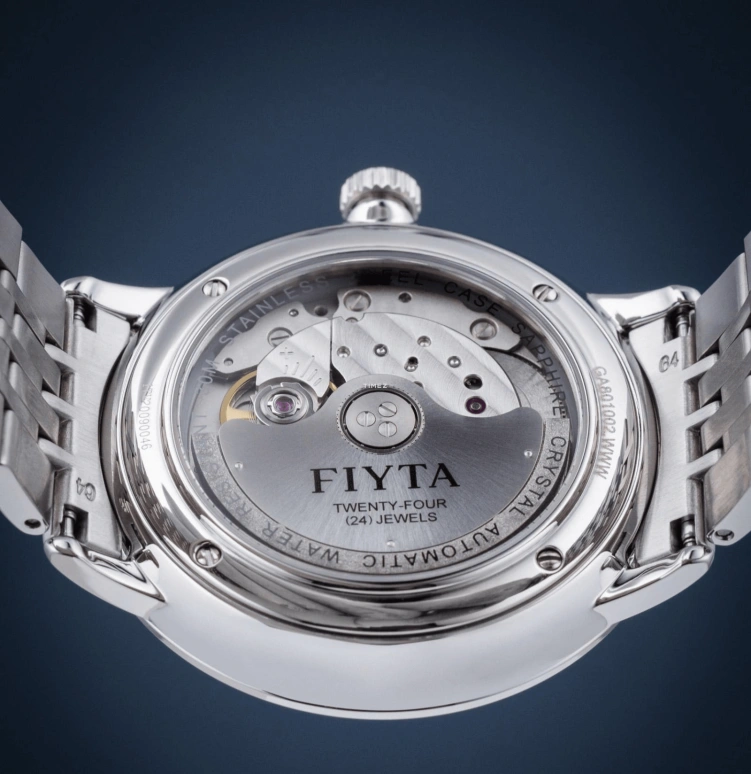 FIYTA,Line 39.80mm,39.80mm,Stainless Steel,Silver,Automatic,Day,Sapphire,GA801002,GA801002.WWW