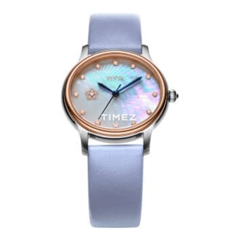 FIYTA,IF 29.50x32.50mm,29.50x32.50mm,Stainless Steel,Rose Gold,White,Quartz,Sapphire,Glass,Oval,DL1573,DL1573.MW