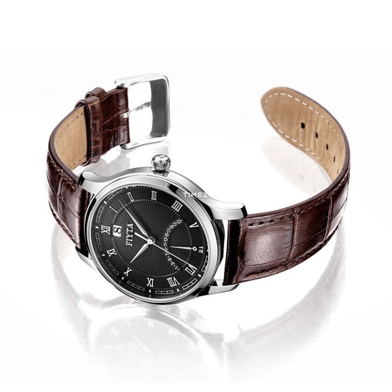 FIYTA,Joyart 39mm,39mm,Stainless Steel,Black,Quartz,Day,Dule Time,G1270,G1270.WBR