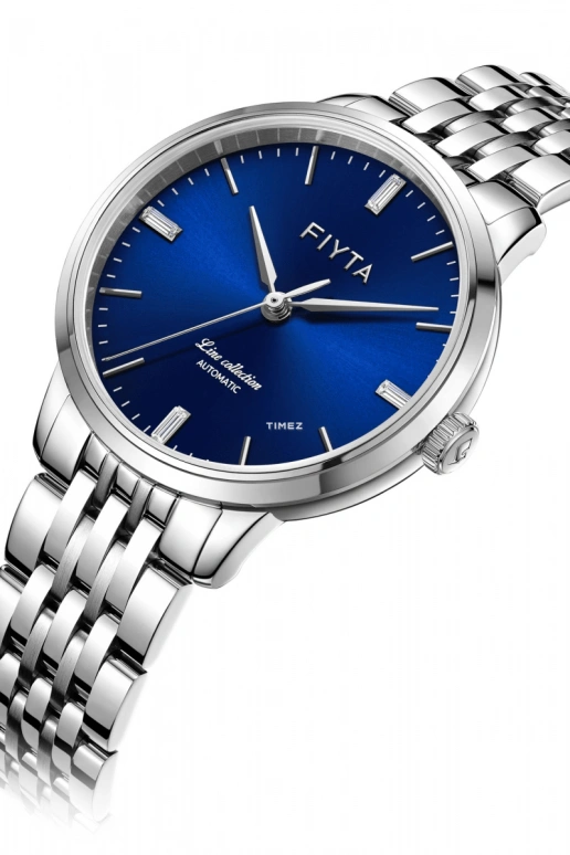 FIYTA,Line 34mm,34mm,Stainless Steel,Blue,Automatic,Sapphire,Round,LA801008,LA801008.WLW