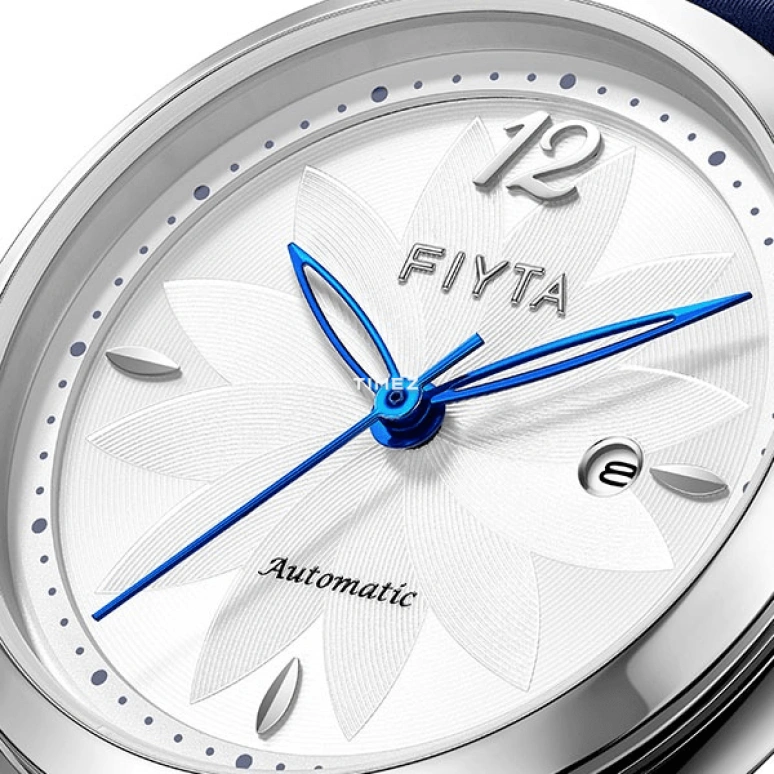 FIYTA,Floriography 31mm,31mm,Stainless Steel,White,Automatic,Day,Sapphire,LA805006,LA805006.WWL