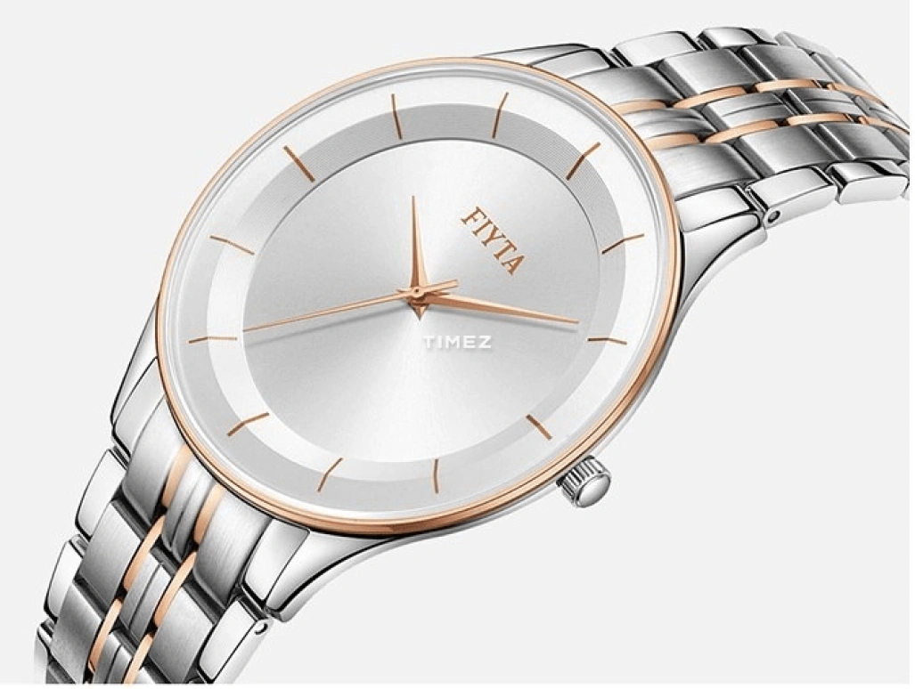 FIYTA,Joyart 39mm,39mm,Stainless Steel,Rose Gold,Silver,Quartz,Sapphire,Glass,Round,G800001,G800001.MWM