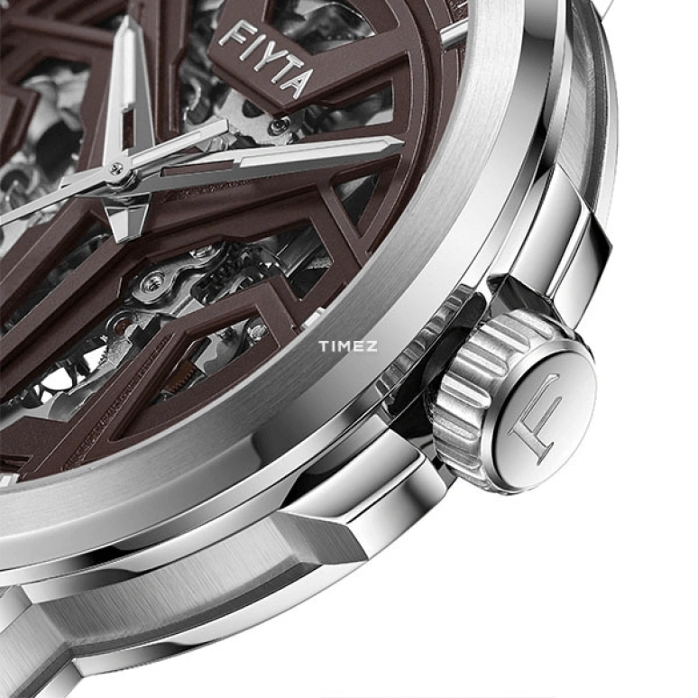 FIYTA,Three-Body 42mm,42mm,Stainless Steel,Brown,Automatic,Sapphire,Round,GA35008,GA35008.WKK