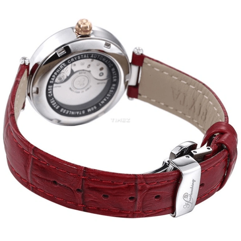 FIYTA,Heartouching 32mm,32mm,Stainless Steel,Rose Gold,White,Automatic,Day,Sapphire,LA869005,LA869005.MWRD