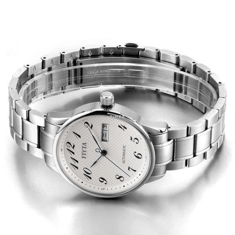 FIYTA,Classic 38mm,38mm,Stainless Steel,White,Automatic,Date,Day,GA8038,GA8038.WWW