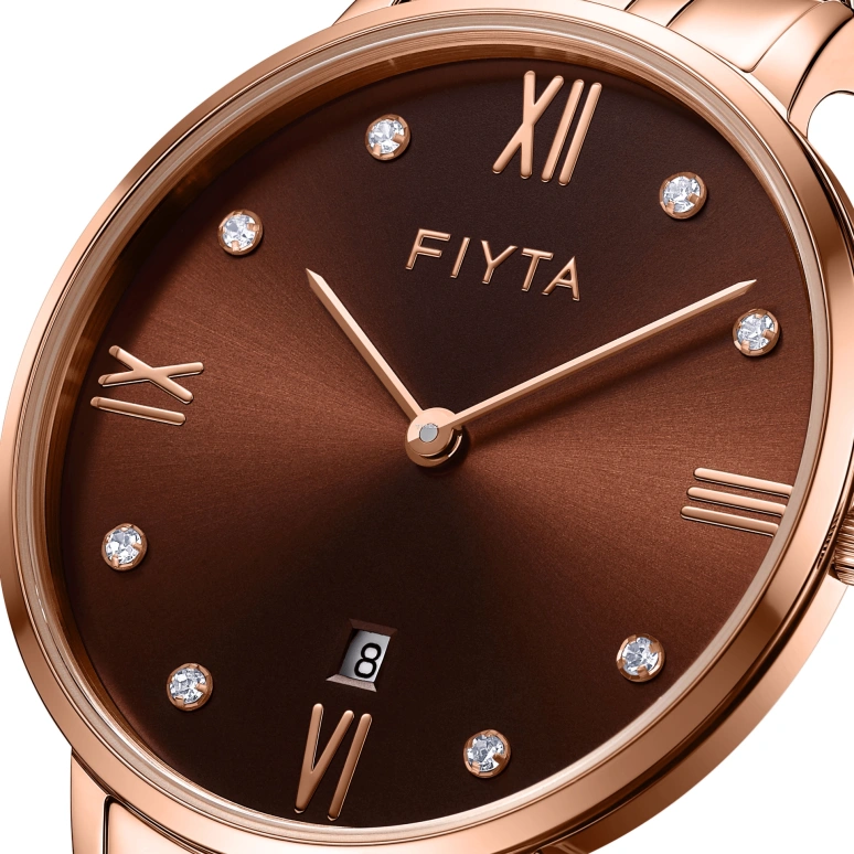 FIYTA,Joyart 32mm,32mm,Stainless Steel,Coffee,Quartz,Day,Sapphire,Crystal Glass,L800019,L800019.PKP