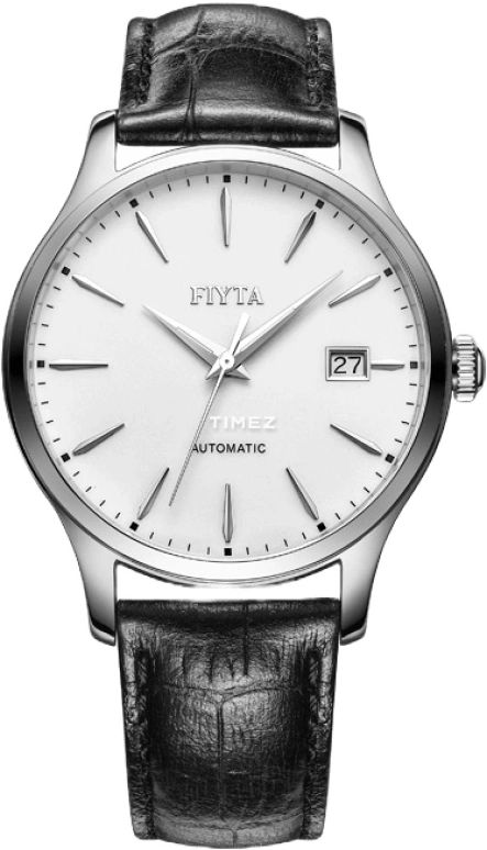 FIYTA,Classic 40mm,40mm,Stainless Steel,White,Automatic,Day,Sapphire,WGA1010,WGA1010.WWB
