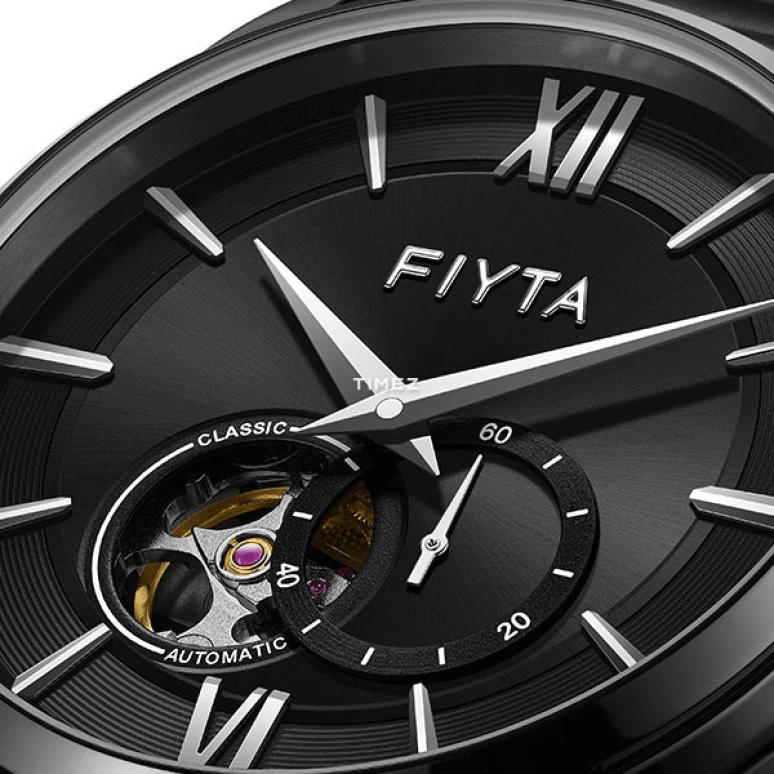 FIYTA,Classic 42mm,42mm,Stainless Steel,Black,Automatic,Day,Sapphire,GA802078,GA802078.BBB