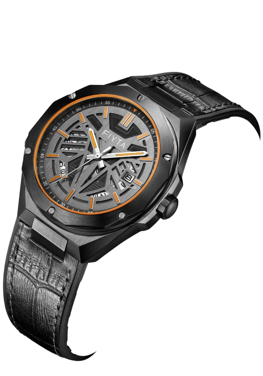 FIYTA,Extreme 44.50mm,44.50mm,Stainless Steel,Black,Automatic,Day,Sapphire,Crystal Glass,GA866013,GA866013.BBB