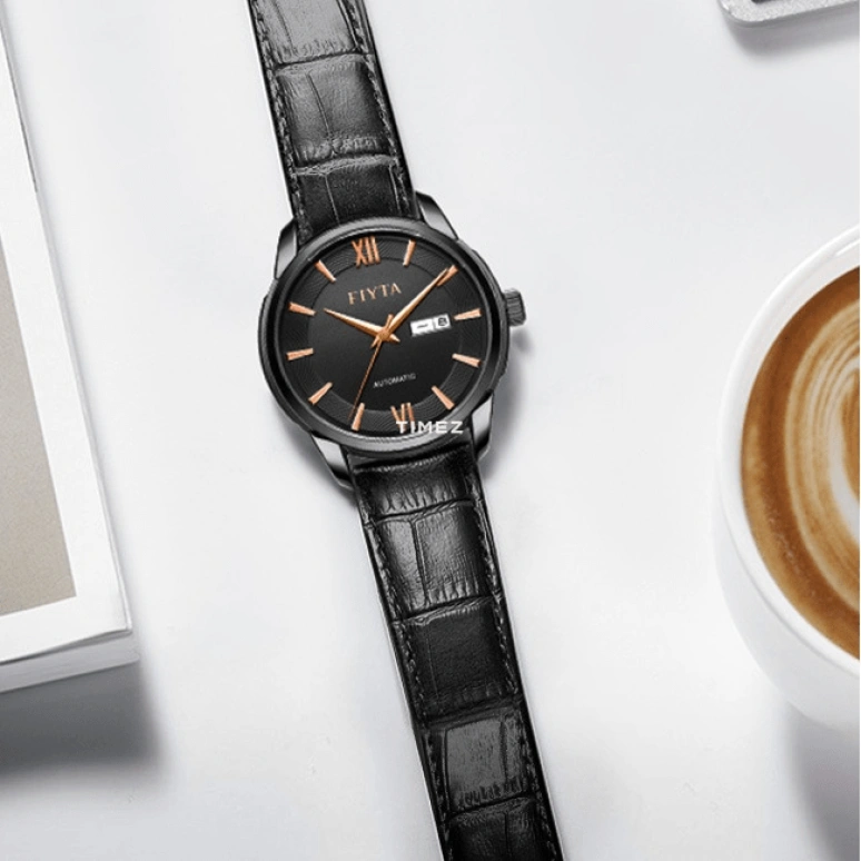 FIYTA,Classic 42mm,42mm,Stainless Steel,Black,Automatic,Date,Day,GA802071,GA802071.BSB