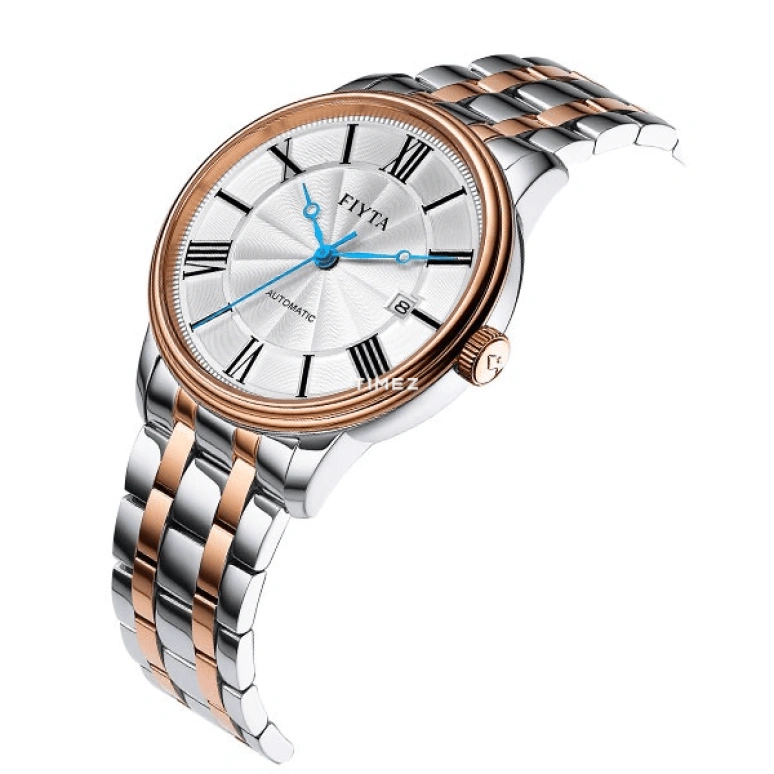 FIYTA,Kanon 40mm,40mm,Stainless Steel,Silver,Automatic,Day,Sapphire,GA802059,GA802059.MWM