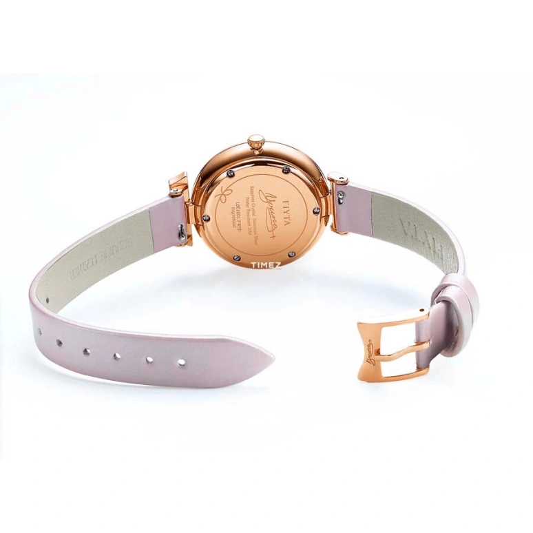 FIYTA,Allure 32mm,32mm,Stainless Steel,Rose Gold,White,Quartz,Sapphire,Round,L851000,L851000.PWZD