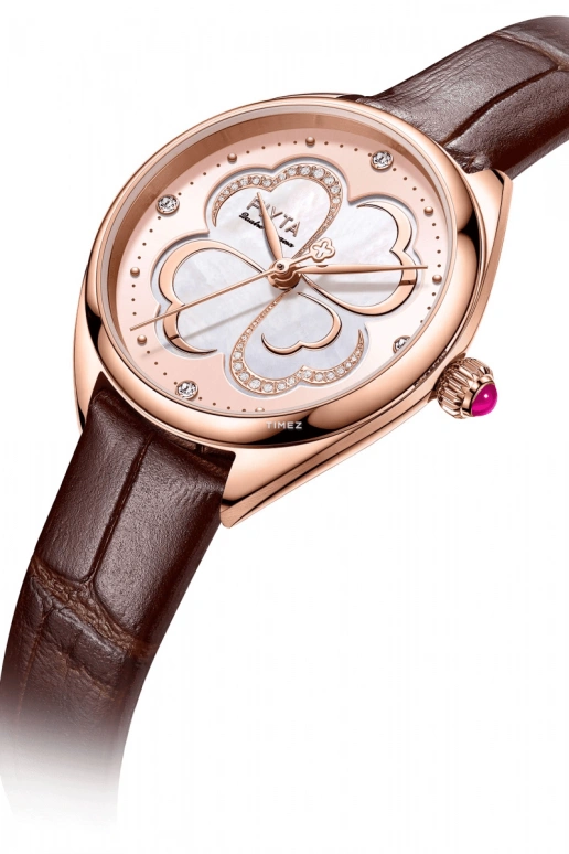 FIYTA,Clover 28mm,28mm,Stainless Steel,Pink,Quartz,Sapphire,Round,L862035,L862035.PFK