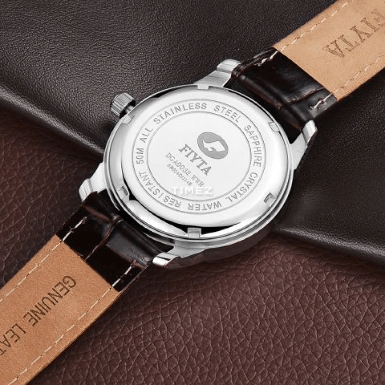 FIYTA,Classic 38mm,38mm,Stainless Steel,Silver,Automatic,Day,Sapphire,Glass,DGA0032,DGA0032.WWR