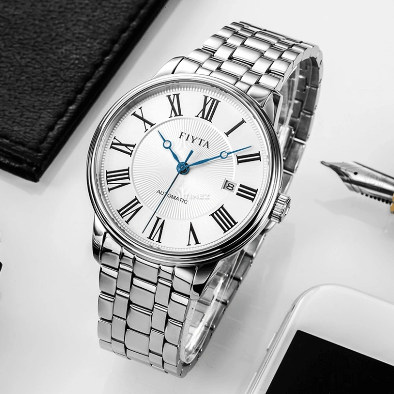FIYTA,Kanon 40mm,40mm,Stainless Steel,Silver,Automatic,Day,Sapphire,GA802058,GA802058.WWW
