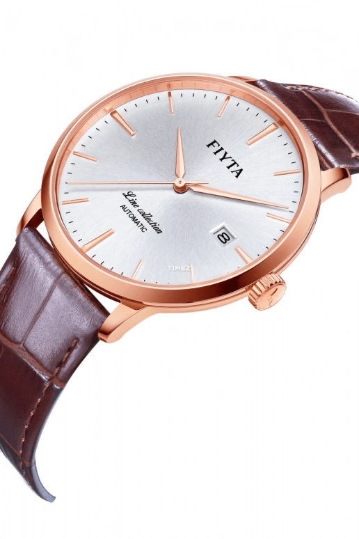 FIYTA,Line 39.80mm,39.80mm,Stainless Steel,Silver,Grey,Automatic,Day,Sapphire,GA801002,GA801002.PWK