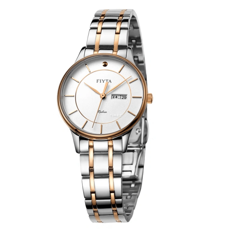 FIYTA,Joyart 30mm,30mm,Stainless Steel,White,Quartz,Date,Day,M800011,M800011.MWM