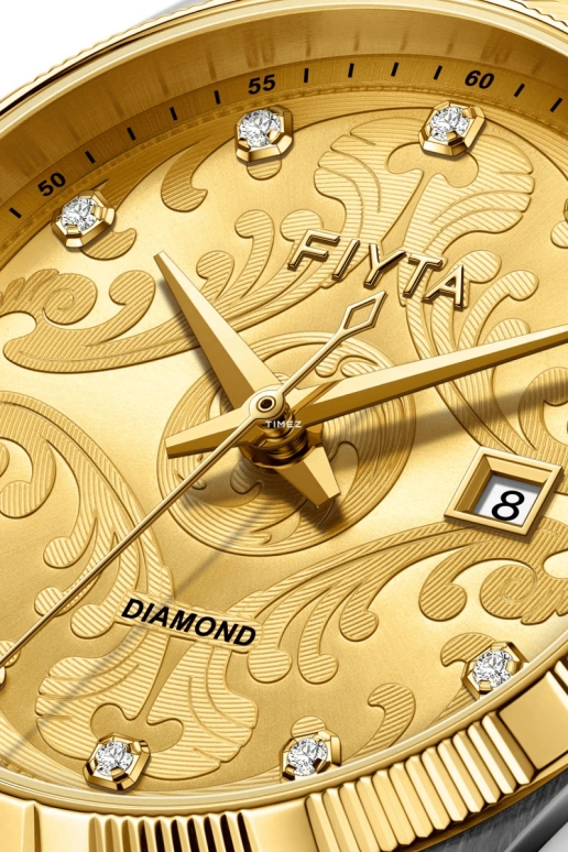 FIYTA,Pray 31mm,31mm,Stainless Steel,Gold,Automatic,Day,Sapphire,LA888001,LA888001.TGT