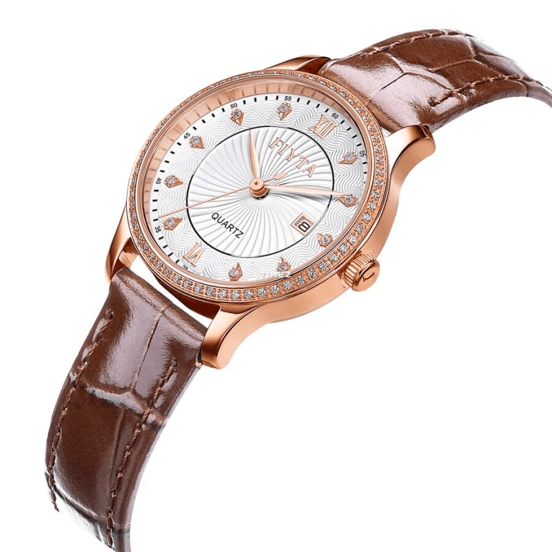 FIYTA,Classic 29mm,29mm,Stainless Steel,White,Quartz,Day,Sapphire,Glass,L802030,L802030.PWRD