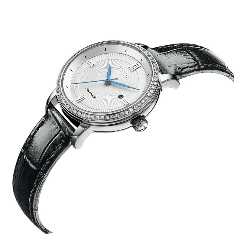 FIYTA,Floriography 30.10mm,30.10mm,Stainless Steel,Silver,Automatic,Day,Sapphire,LA802011,LA802011.WWBD