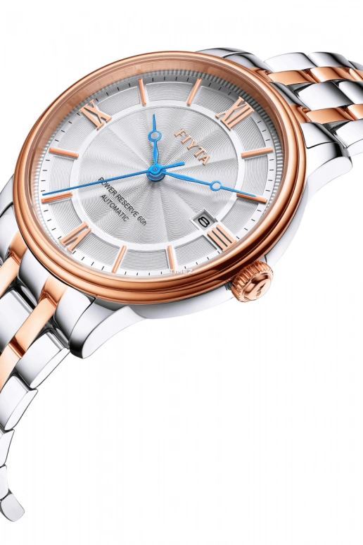 FIYTA,Kanon 40mm,40mm,Stainless Steel,White,Automatic,Day,Sapphire,GA802070,GA802070.MWM