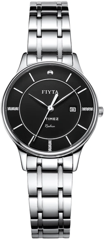 FIYTA,Joyart 25mm,25mm,Stainless Steel,Black,Quartz,Crystal Glass,Sapphire,Round,L800012,L800012.WBW