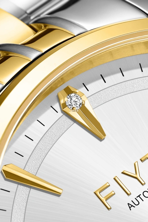 FIYTA,Tempting 40mm,40mm,Stainless Steel,Silver White,Automatic,Day,Sapphire,GA520007,GA520007.TWT