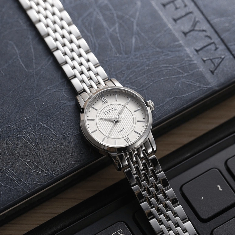 FIYTA,Classic 24mm,24mm,Stainless Steel,White,Quartz,Sapphire,Crystal Glass,Round,LJ098,LJ098.WWW