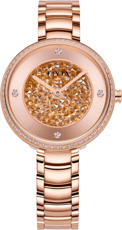 FIYTA,Allure 32mm,32mm,Stainless Steel,Rose Gold,Quartz,Sapphire,Round,L865008,L865008.PPPD