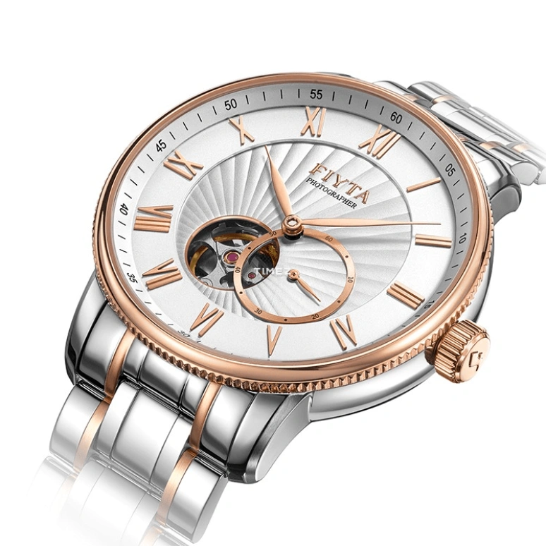 FIYTA,Photographer 42mm,42mm,Stainless Steel,White,Automatic,Sapphire,Crystal Glass,Round,DGA860015,DGA860015.MWM