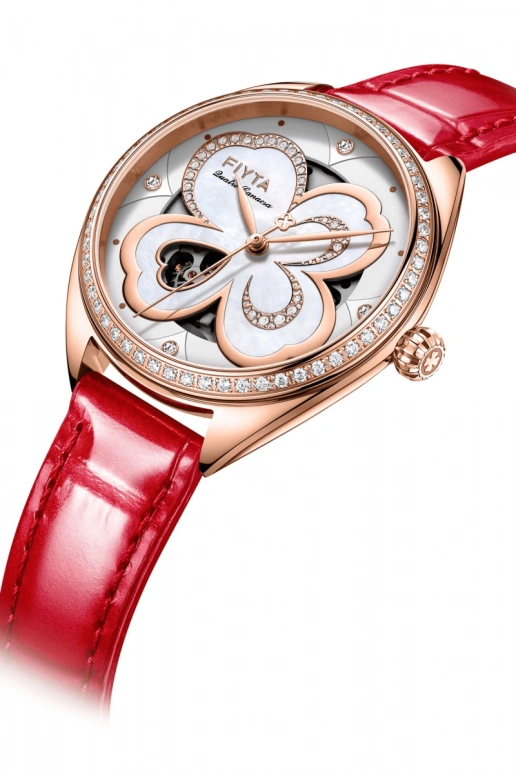 FIYTA,Clover 33mm,33mm,Stainless Steel,White,Automatic,Sapphire,Oval,LA862031,LA862031.PWRD