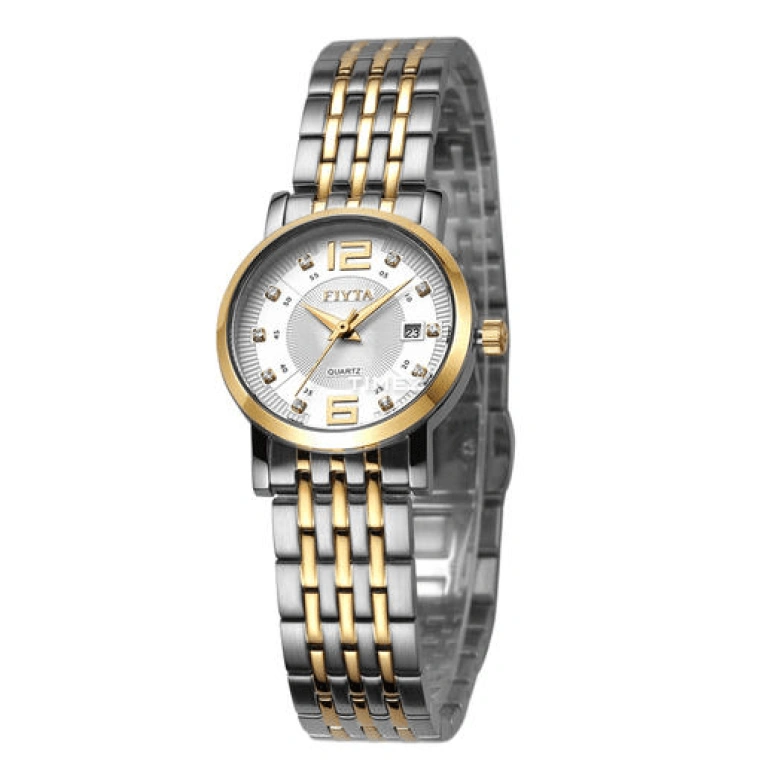 FIYTA,Classic 26.20mm,26.20mm,Stainless Steel,White,Silver,Quartz,Day,Sapphire,Glass,JL000999,JL000999.TWT