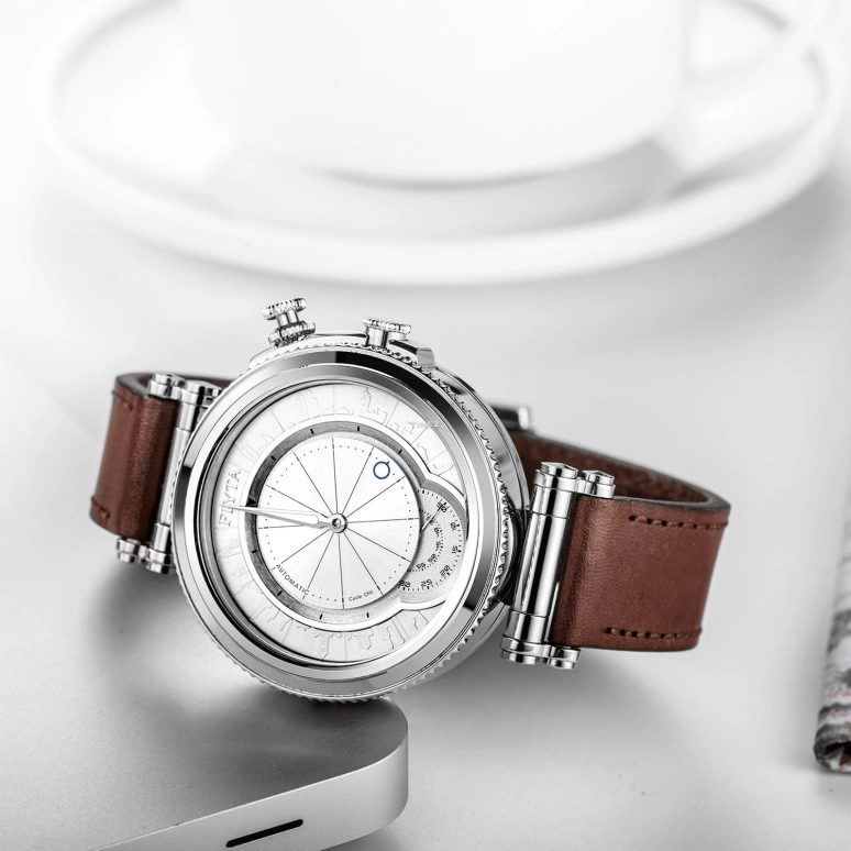 FIYTA,IN 46.85mm,46.85mm,Stainless Steel,White,Handwound,Sapphire,Round,GA850000,GA850000.WWR
