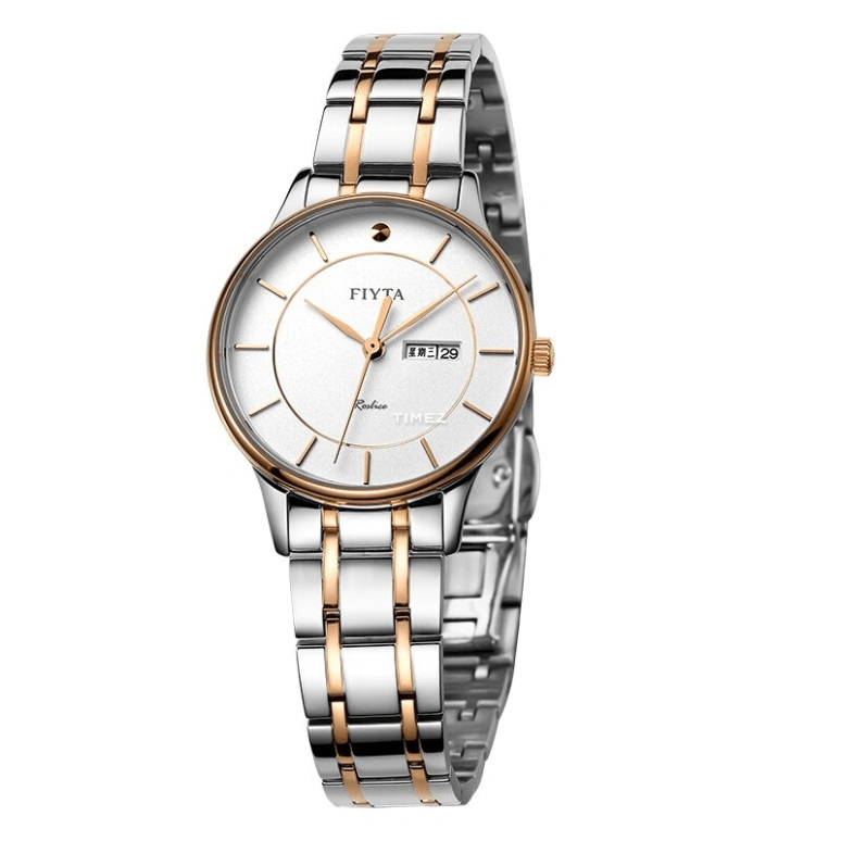 FIYTA,Joyart 30mm,30mm,Stainless Steel,White,Quartz,Date,Day,M800011,M800011.TWT