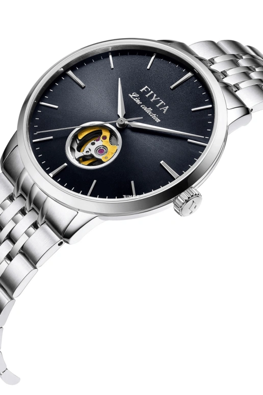 FIYTA,Line 39.80mm,39.80mm,Stainless Steel,Grey,Automatic,Sapphire,Round,GA801005,GA801005.WBW