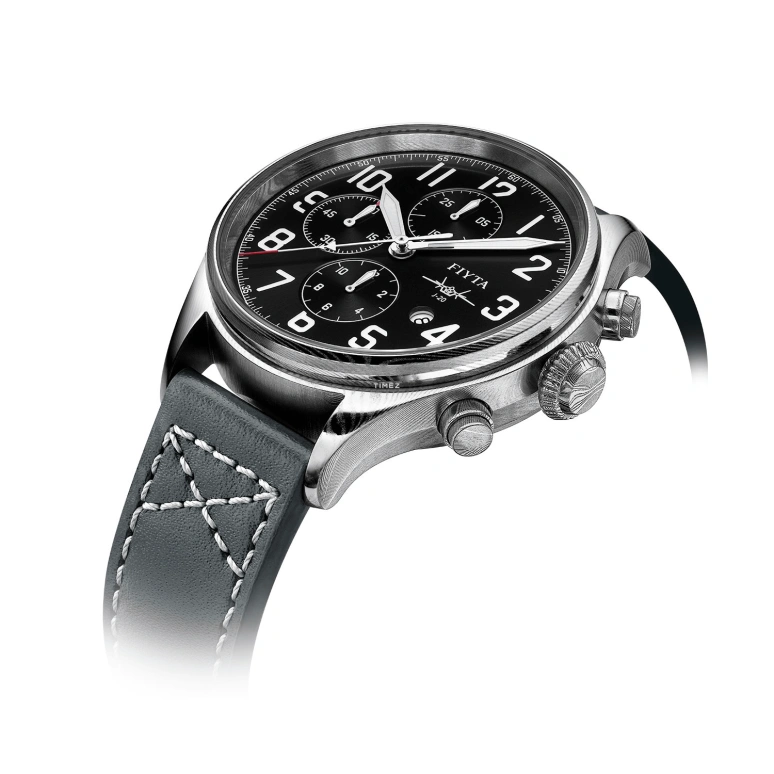 FIYTA,Mach 44mm,44mm,Stainless Steel,Grey,Automatic,Chronograph,Day,Anti-magnetic,GA881001,GA881001.WBB