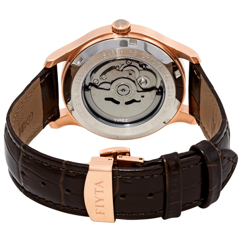 FIYTA,Classic 40mm,40mm,Stainless Steel,Brown,Automatic,Day,Sapphire,WGA1010,WGA1010.PSR