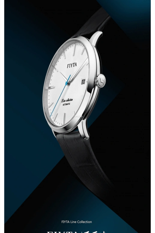 FIYTA,Line 39.80mm,39.80mm,Stainless Steel,White,Automatic,Day,Sapphire,GA801000,GA801000.WWB