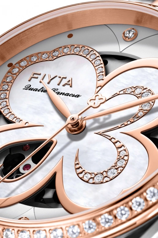 FIYTA,Clover 33mm,33mm,Stainless Steel,White,Automatic,Sapphire,Round,LA862031,LA862031.MWMD