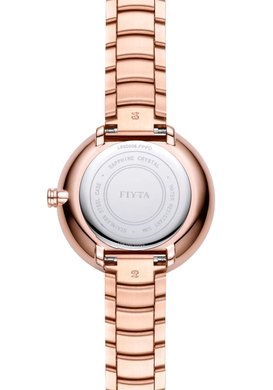 FIYTA,Allure 32mm,32mm,Stainless Steel,Rose Gold,Quartz,Sapphire,Round,L865008,L865008.PPPD