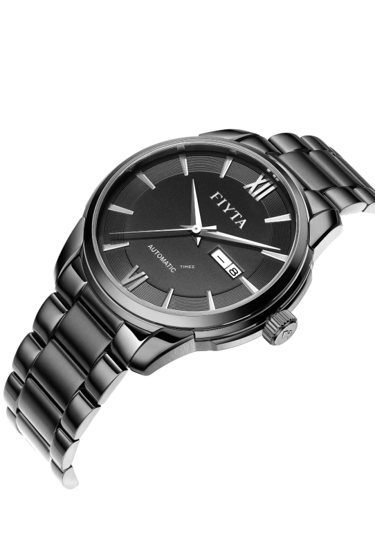 FIYTA,Classic 42mm,42mm,Stainless Steel,Black,Automatic,Date,Day,GA802071,GA802071.BBB