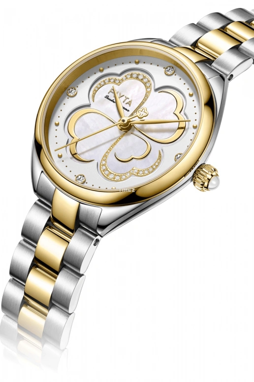 FIYTA,Clover 28mm,28mm,Stainless Steel,White,Quartz,Sapphire,Round,L862035,L862035.TWT