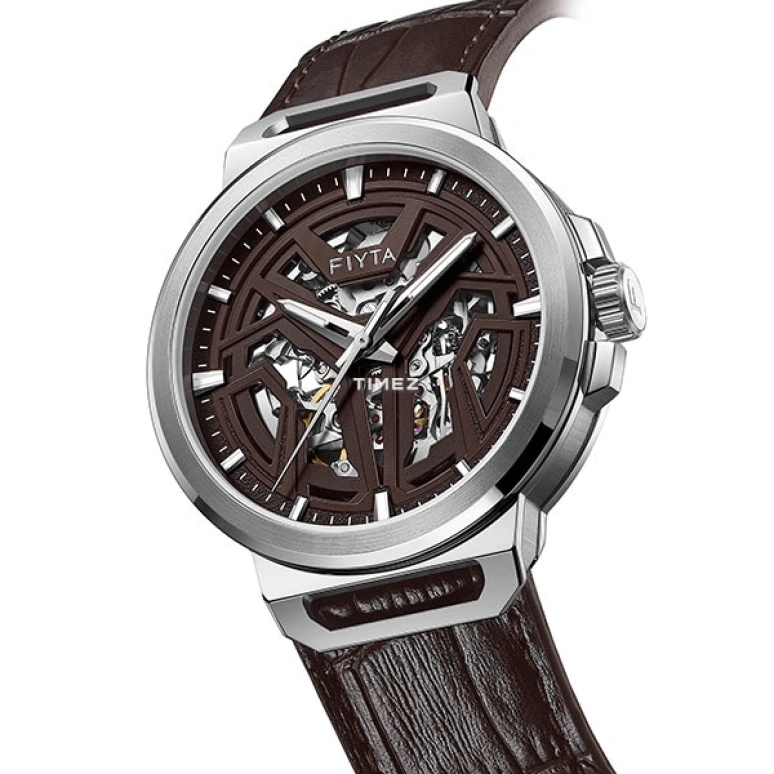 FIYTA,Three-Body 42mm,42mm,Stainless Steel,Brown,Automatic,Sapphire,Round,GA35008,GA35008.WKK